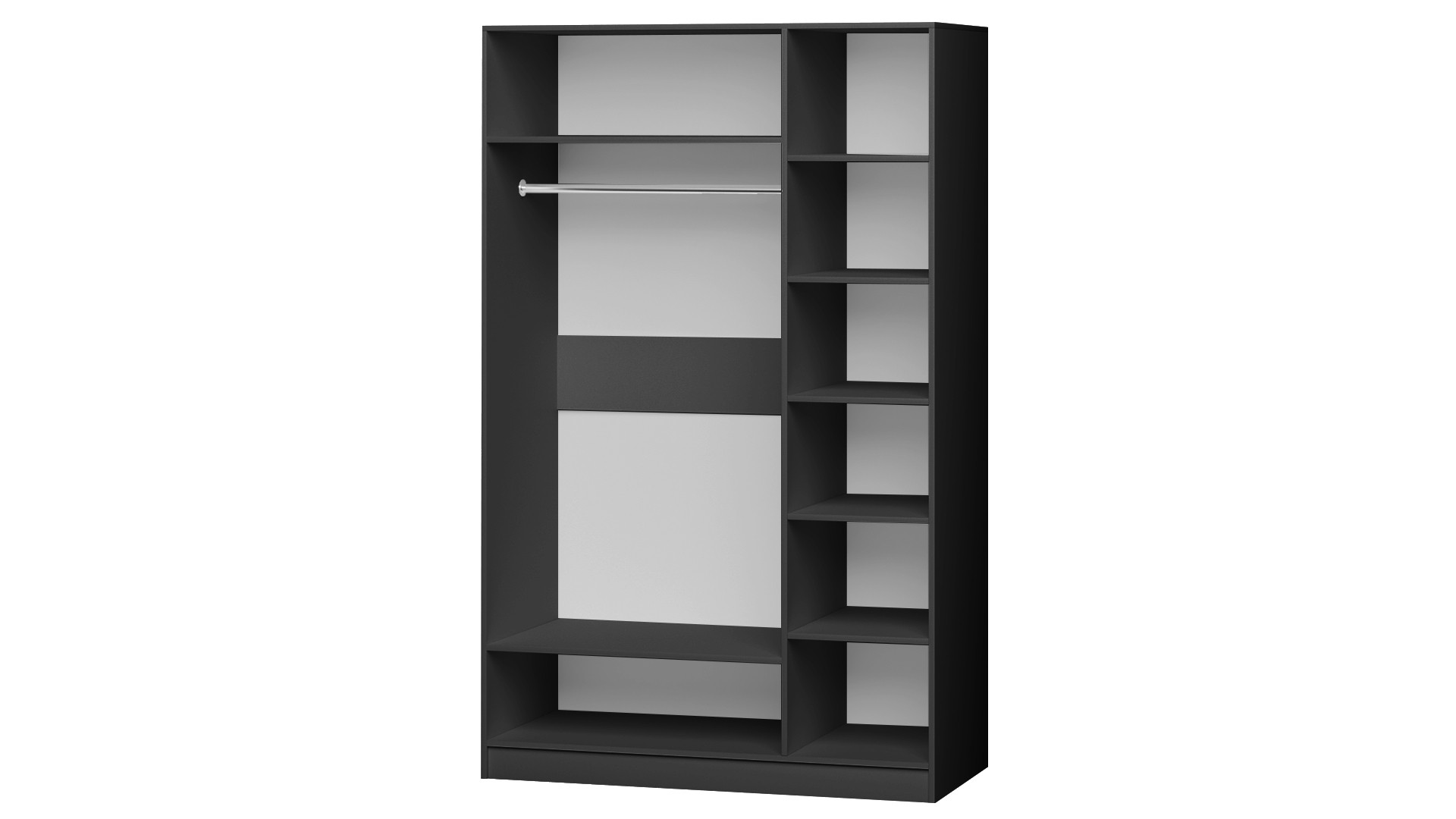 Корпус шкафа распашного Купе Гардеробной 3.1 Черный 0190 PE  100*50*230 