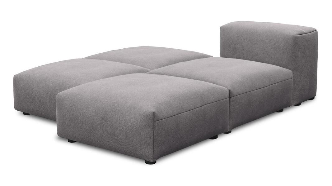 Угловой диван Фиджи малый (Еврокнижка) Velutto 19 168*210*62 см, Серый Велютто Еврокнижка Фиеста