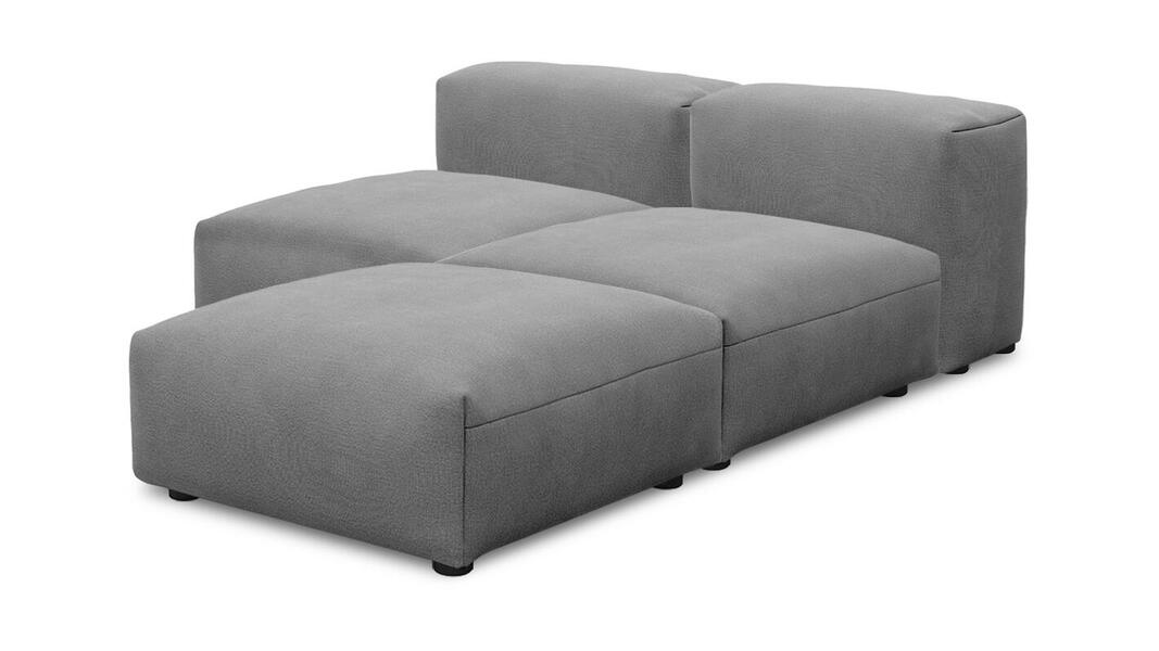 Угловой диван Фиджи малый (Еврокнижка) Velutto 52 168*210*62 см, Серый Велютто Еврокнижка Фиеста