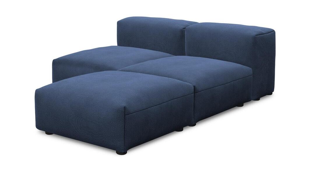 Угловой диван Фиджи малый (Еврокнижка) Velutto 54 168*210*62 см, Синий Велютто Еврокнижка Фиеста