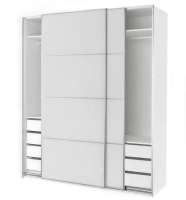 Шкаф-Купе РАХ HOKKSUND Белый (617582) 190*60*260 см, Белый   Фиеста в наличии