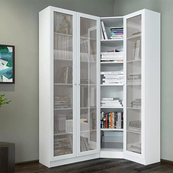 Шкаф-стеллаж Билли 19 Белый Фасадный 0101 135*95*202 см, Белый   Фиеста