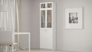 Шкаф книжный Билли 36 Белый Фасадный 0101 80*30*237 см, Белый   Фиеста в наличии