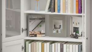 Шкаф книжный Билли 36 Белый Фасадный 0101 80*30*237 см, Белый   Фиеста в наличии