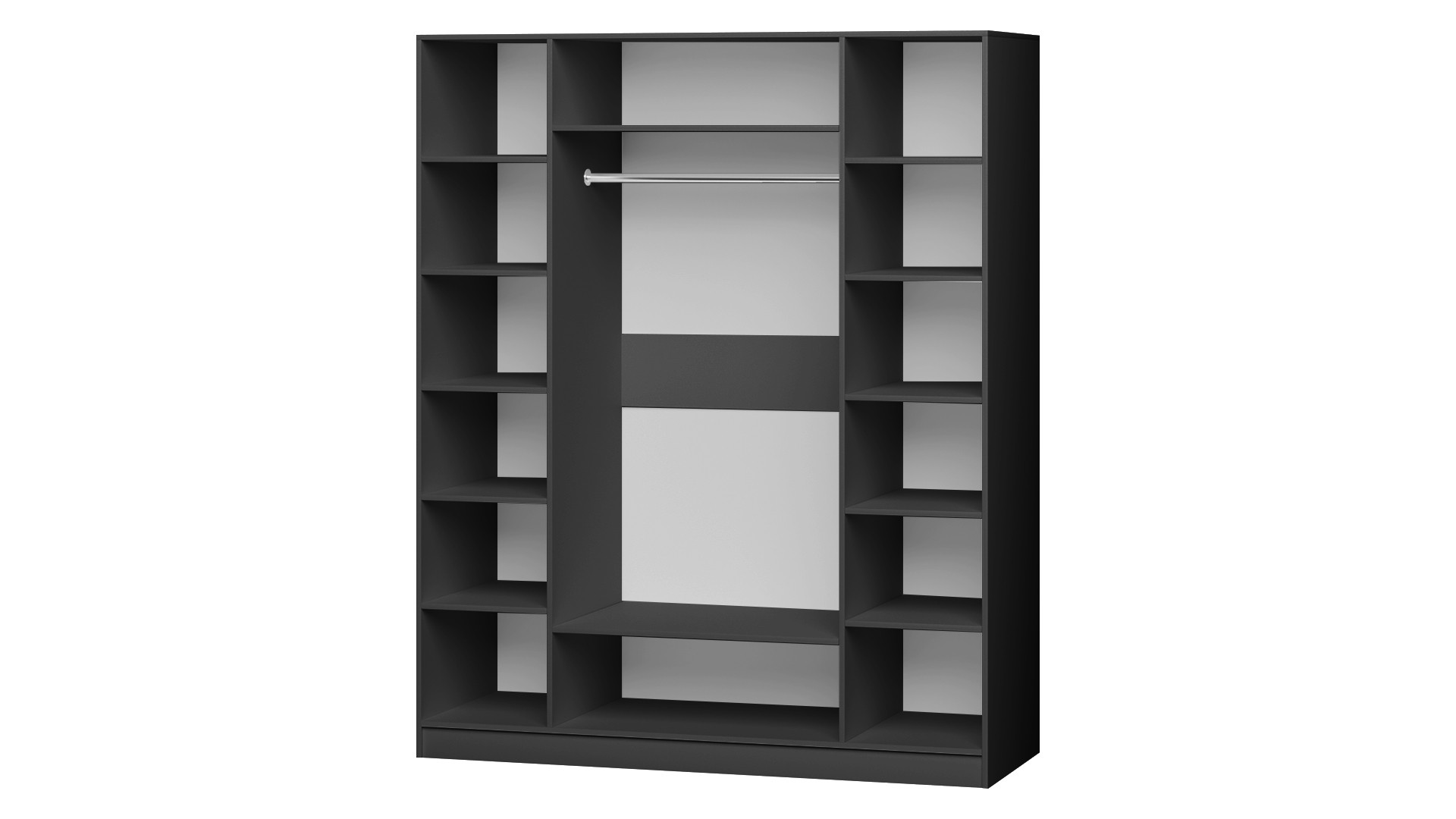 Корпус шкафа распашного Купе Гардеробной 4.1 Черный 0190 PE  140*50*230 
