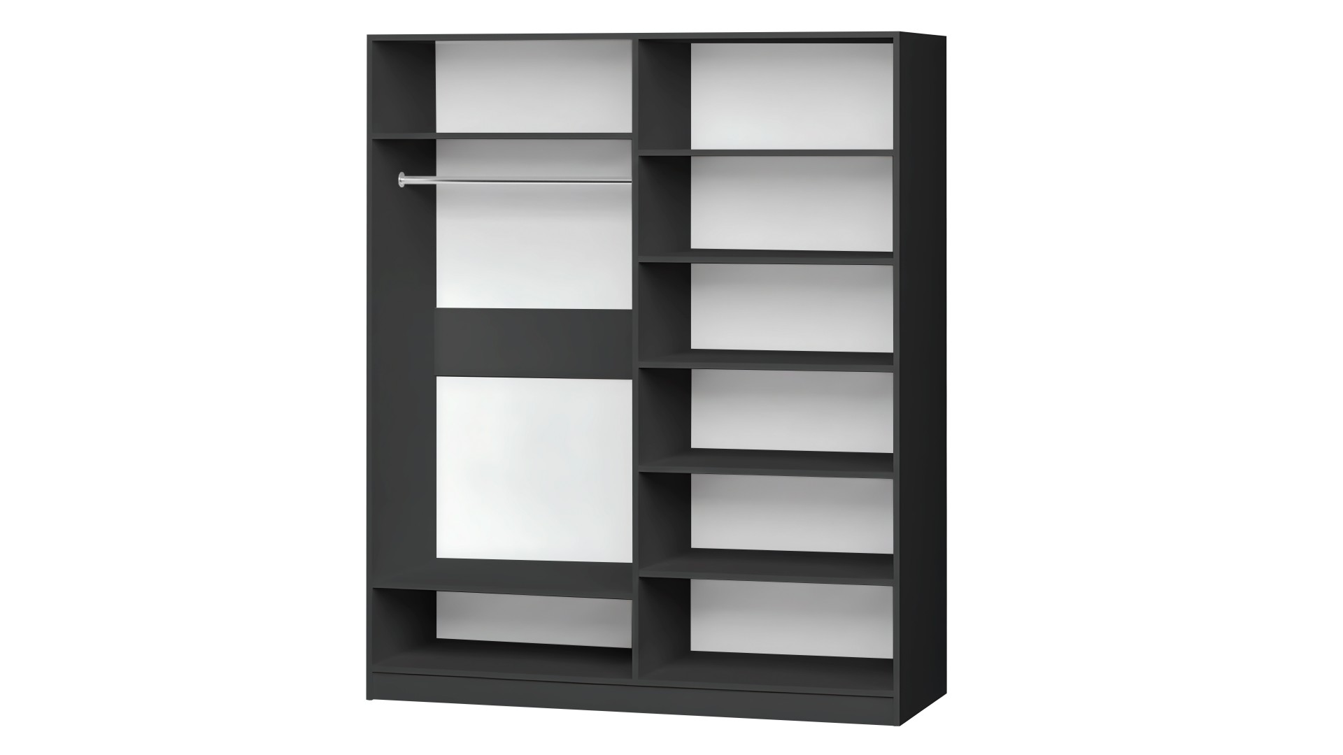 Корпус шкафа распашного Купе Гардеробной 4.2 Черный 0190 PE  160*50*220 