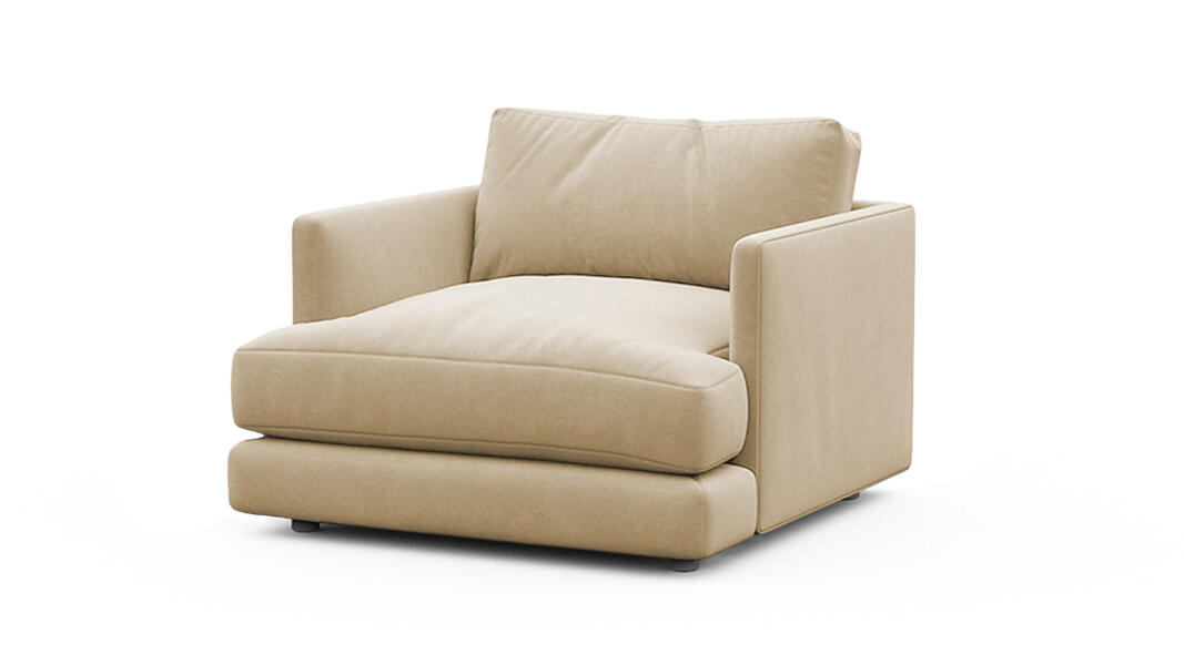 Кресло Ибица Velutto 02 93*93*90 см, Бежевый Велютто Нераскладной Фиеста