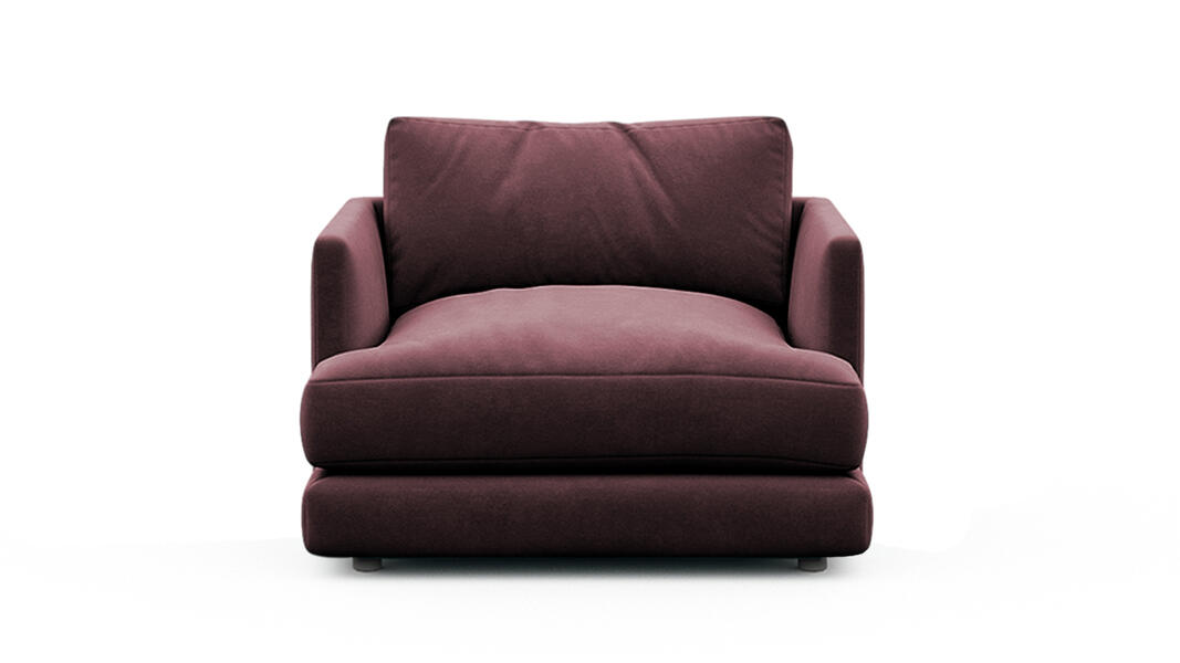 Кресло Ибица Velutto 15 93*93*90 см, Бордовый Велютто Нераскладной Фиеста