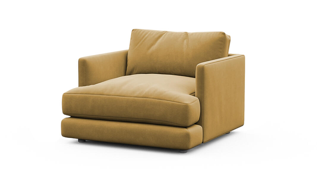 Кресло Ибица Velutto 56 93*93*90 см, Желтый Велютто Нераскладной Фиеста