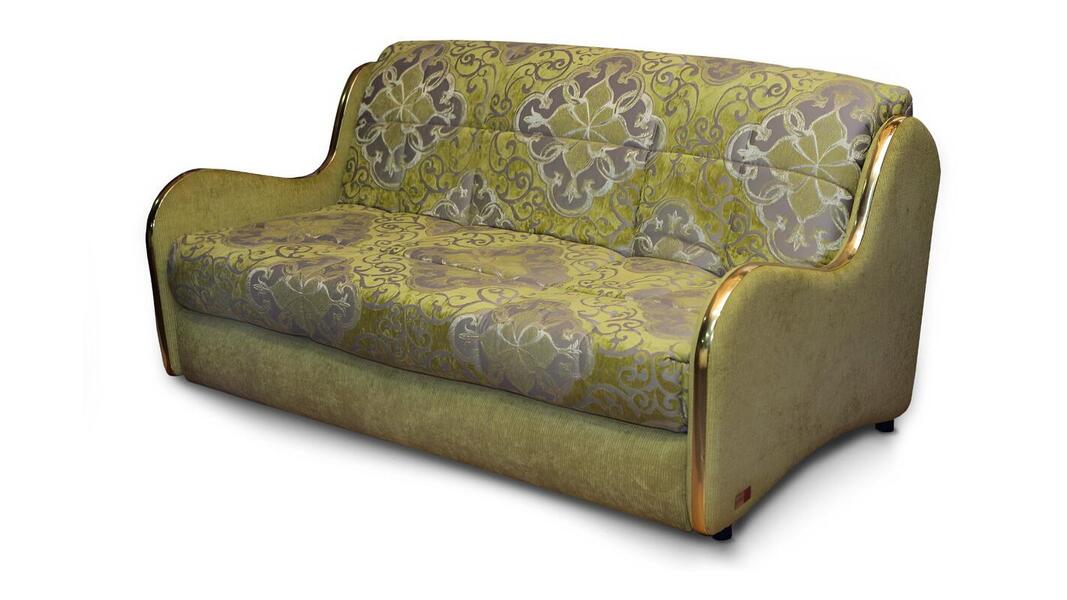 Диван Вегас 155 Этро Круз 04 (основа) Этро Круз Плейн 04 (компаньон) Золото (молдинг) (***м832) 178*115*95 см, Желтый  Аккордеон Фиеста в наличии