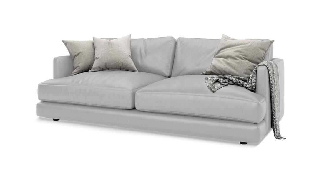 Диван Ибица Madras 1003 215*116*93 см, Серый Натуральная кожа Еврокнижка Фиеста