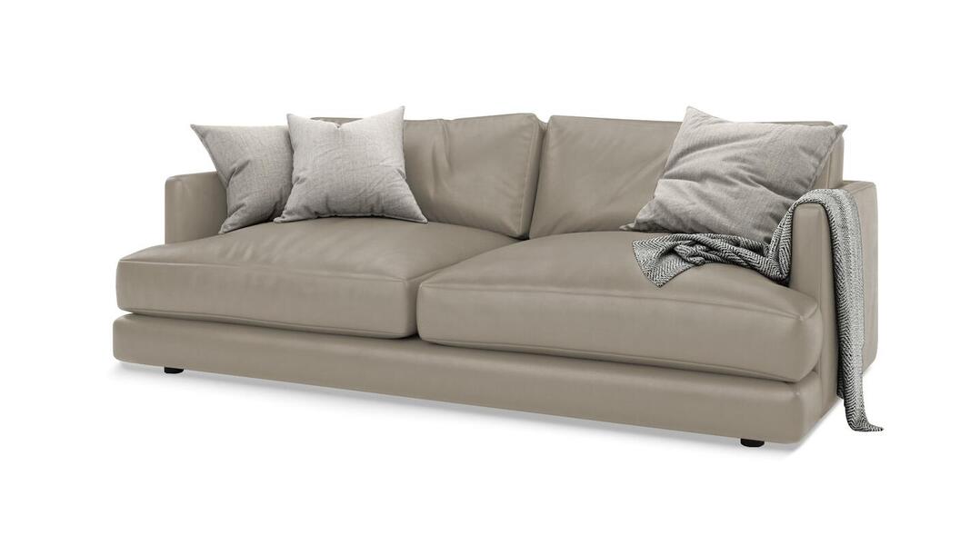 Диван Ибица Madras 1032 215*116*93 см, Бежевый Натуральная кожа Еврокнижка Фиеста