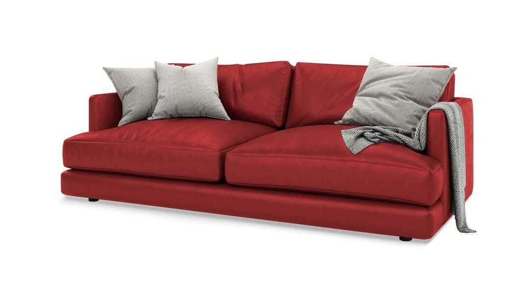 Диван Ибица Madras 3022 215*116*93 см, Красный Натуральная кожа Еврокнижка Фиеста