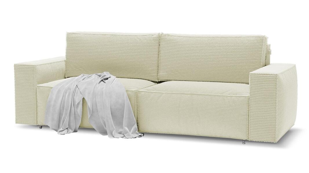 Диван Софт 2 Cilium Bone 240*94*80 см, Бежевый Вельвет Еврокнижка Фиеста