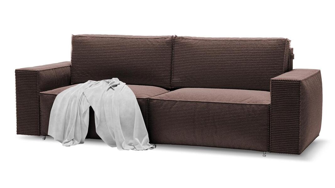 Диван Софт 2 Cilium Chocolate 240*94*80 см, Коричневый Вельвет Еврокнижка Фиеста