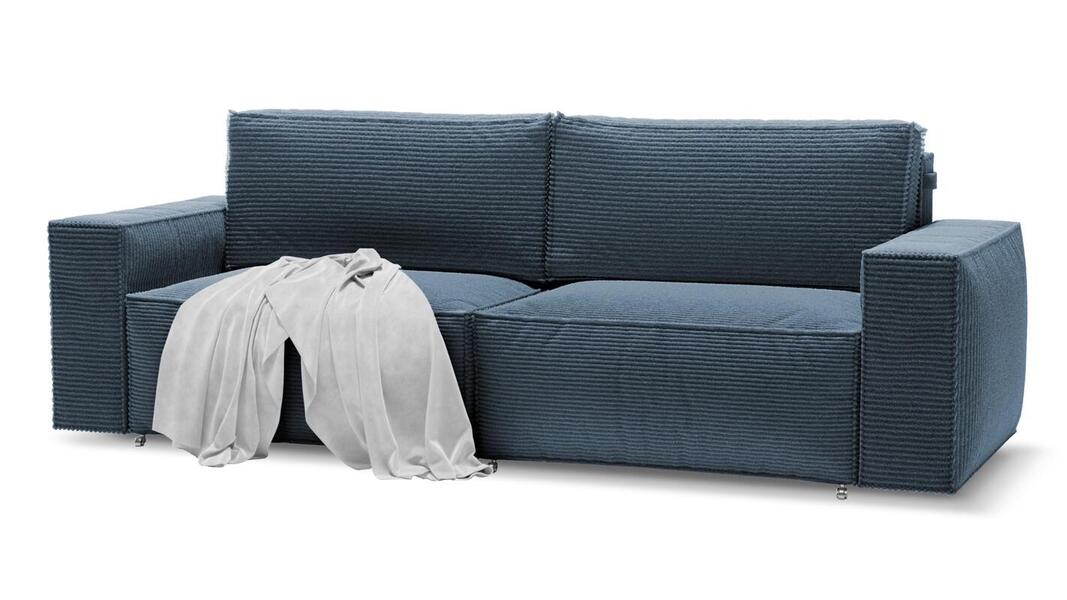 Диван Софт 2 Cilium Indigo 240*94*80 см, Синий Вельвет Еврокнижка Фиеста