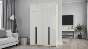 Распашной шкаф Кора 230x50x235 (нестандарт) (119913) 171*64*291 см, Серый   Фиеста в наличии