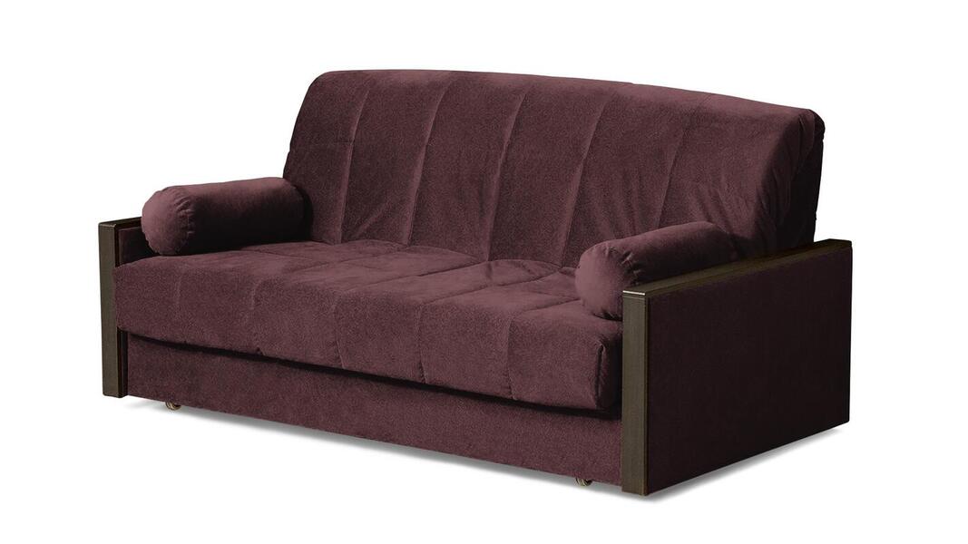 Диван Милена Лайт Velutto 15 168*105*88 см, Бордовый Велютто Аккордеон Фиеста