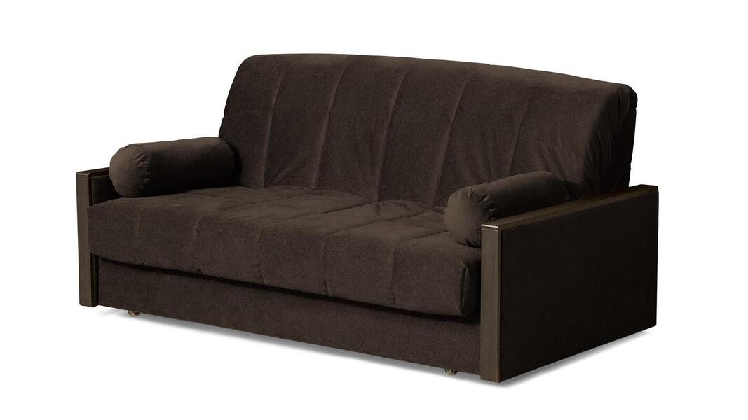 Диван Милена Лайт Velutto 24 208*105*88 см, Коричневый Велютто Аккордеон Фиеста