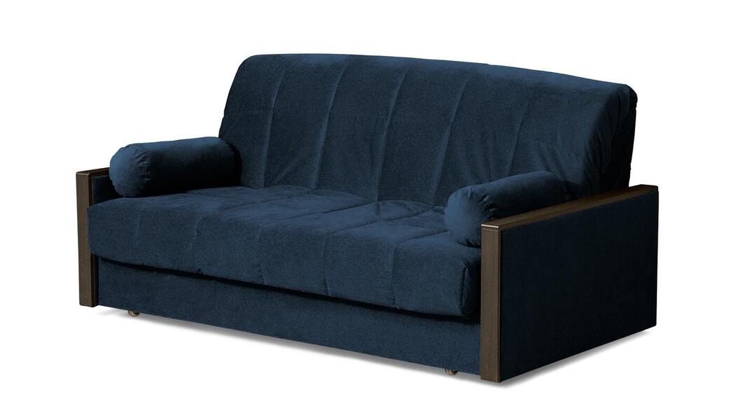 Диван Милена Лайт Velutto 54 208*105*88 см, Синий Велютто Аккордеон Фиеста