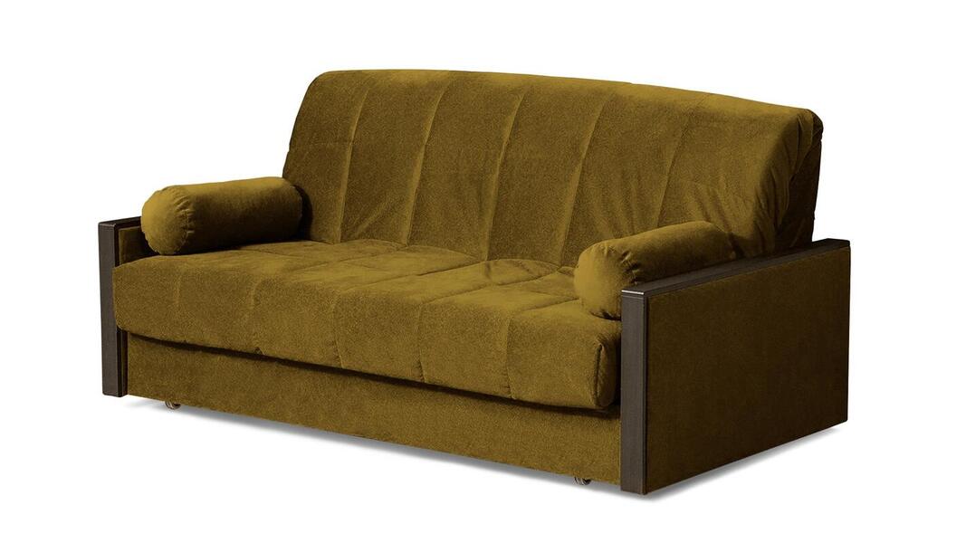 Диван Милена Лайт Velutto 56 148*105*88 см, Желтый Велютто Аккордеон Фиеста