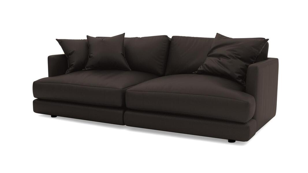 Диван Ибица 2 Galaxy Stone (экокожа) 212*105*87 см, Коричневый Экокожа Еврокнижка Фиеста