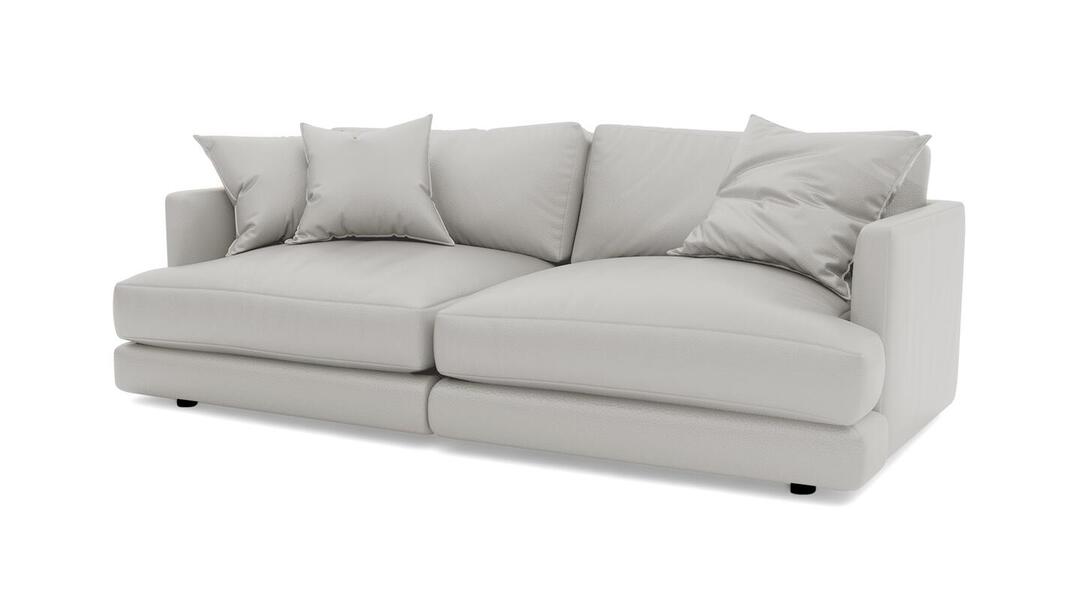 Диван Ибица 2 Galaxy New White (экокожа) 212*105*87 см, Бежевый Экокожа Еврокнижка Фиеста