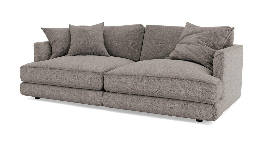 Диван Ибица 2 Camel 04 212*105*87 см, Коричневый Букле Еврокнижка Фиеста