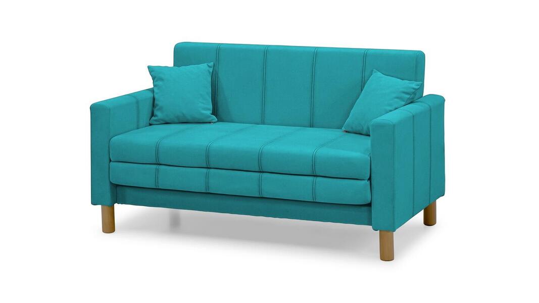 Диван Уют Лайт 100 с 2 подушками 40x40 см Шторм 420 (111322) 120*84*82 см, Зеленый  Выкатной Фиеста в наличии