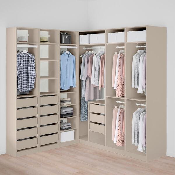 Гардероб PAX (угловой) бежевый 211x213x236 (312675) 211*213*236 см, Бежевый   Фиеста в наличии