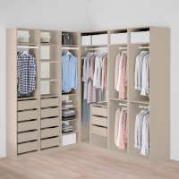 Гардероб PAX (угловой) бежевый 211x213x236 (312675) 211*213*236 см, Бежевый   Фиеста в наличии