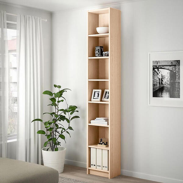 Стеллаж Билли 09 Дуб молочный 8622 (130775) 40*28*237 см, Бежевый   Фиеста в наличии