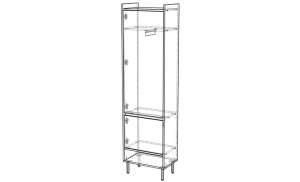 Шкаф-пенал Джени Белый Снег 8685 BS  Дуб Сонома Светлый 3025 PR 54*34*198 см, Белый   Фиеста