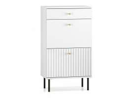 Обувница Сканди 01 МДФ (Белая) 54,6*98*34 см, Белый  Выдвижной Фиеста