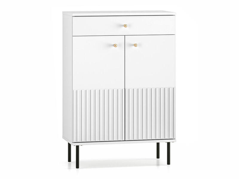 Обувница Сканди 02 МДФ (Белая) 67,8*98*34 см, Белый  Распашной Фиеста