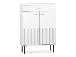 Обувница Сканди 02 МДФ (Белая) 67,8*98*34 см, Белый  Распашной Фиеста