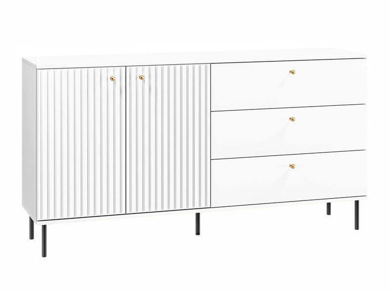 Комод Сканди 01 МДФ (Белая) 160*84,8*40 см, Белый  Распашной Фиеста