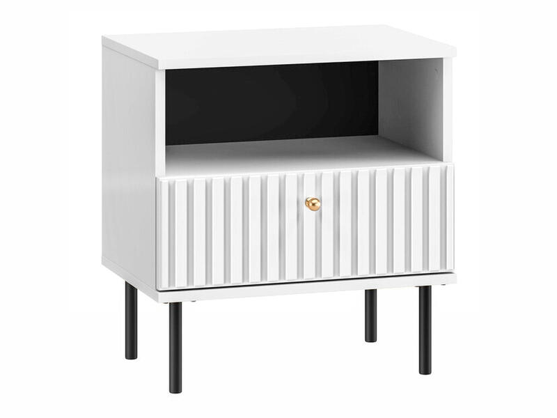 Прикроватная тумба Сканди МДФ (Белая) 49,2*53*34 см, Белый  Выдвижной Фиеста