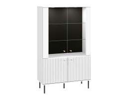 Витрина Сканди 02 МДФ (Белая) 91,6*150,9*40 см, Белый  Распашной Фиеста