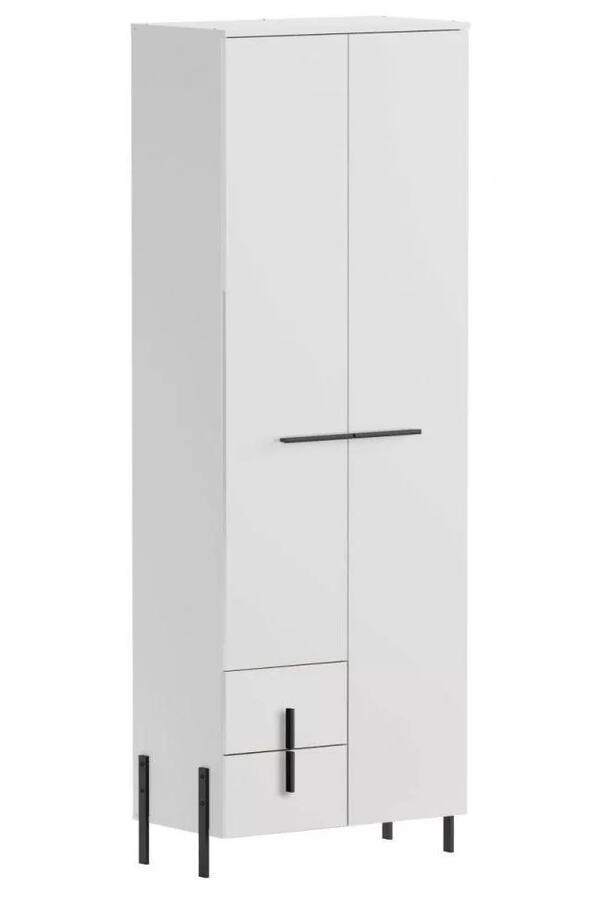 Шкаф-пенал Дейенерис МДФ Лайн Белый (матовый) Белый Снег 8685 BS 74*40*200 см, Белый   Фиеста