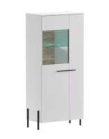 Витрина Дейенерис 01 МДФ Лайн Белый (матовый) Белый Снег 8685 BS 74*40*158 см, Белый   Фиеста