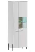 Витрина Дейенерис 02 МДФ Лайн Белый (матовый) Белый Снег 8685 BS 74*40*200 см, Белый   Фиеста