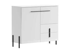 Комод Дейенерис 01 МДФ Лайн Белый (матовый) Белый Снег 8685 BS 104*40*91 см, Белый   Фиеста