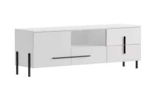 ТВ-тумба Дейенерис МДФ Лайн Белый (матовый) Белый Снег 8685 BS 186*40*54 см, Белый   Фиеста