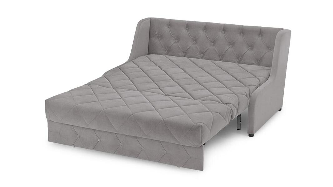 Диван Римус 2 Лайт Velutto 19 138*110*92 см, Серый Велютто Аккордеон Фиеста