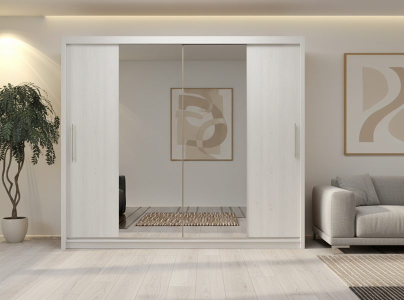 Шкаф-купе Айгерим 2 Белый Фасадный 0101  220*45*230 