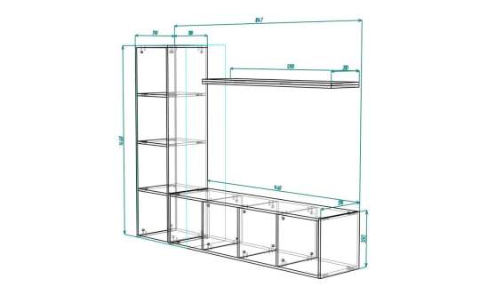 Стеллаж Билли 25 (710980) 185*39*147 см, Коричневый   Фиеста в наличии