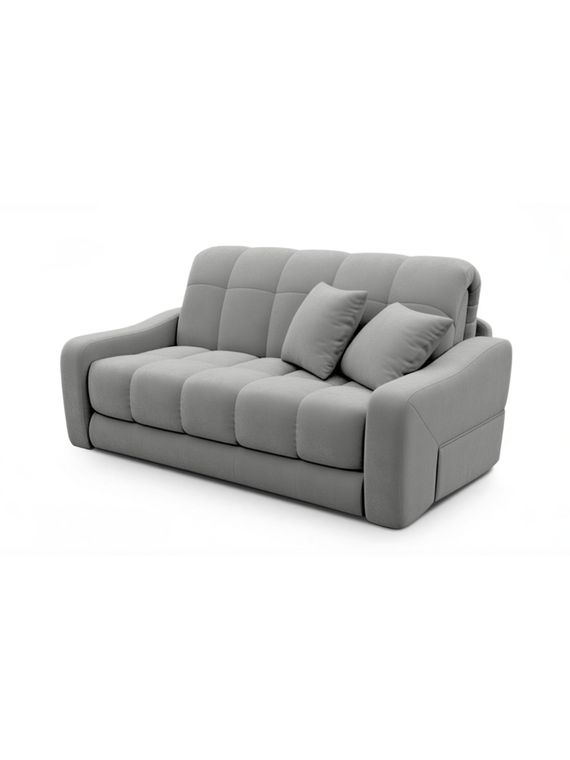 Диван Корал Velutto 52 216*115*95 см, Серый Велютто Аккордеон Фиеста