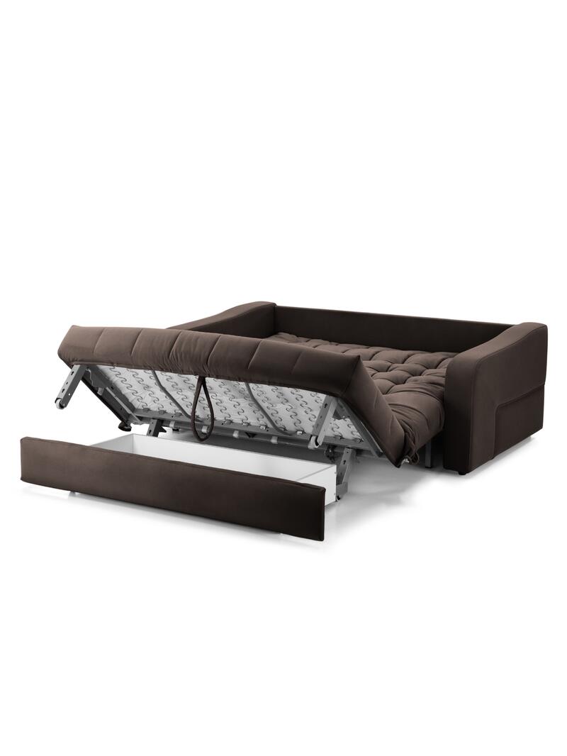 Диван Корал Некст Velutto 24 216*115*95 см, Коричневый Велютто Аккордеон Фиеста