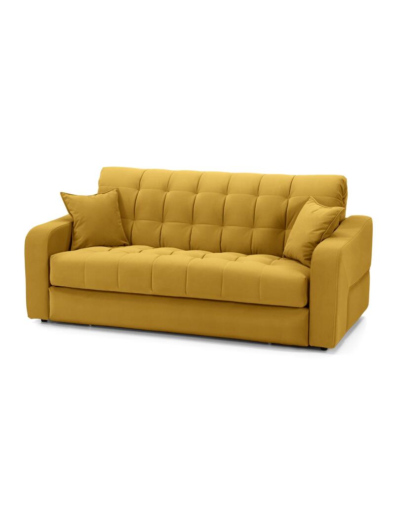 Диван Корал Некст Velutto 56 156*115*95 см, Желтый Велютто Аккордеон Фиеста